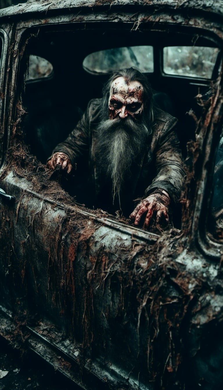 Macabre Dwarf Breaking Into Car