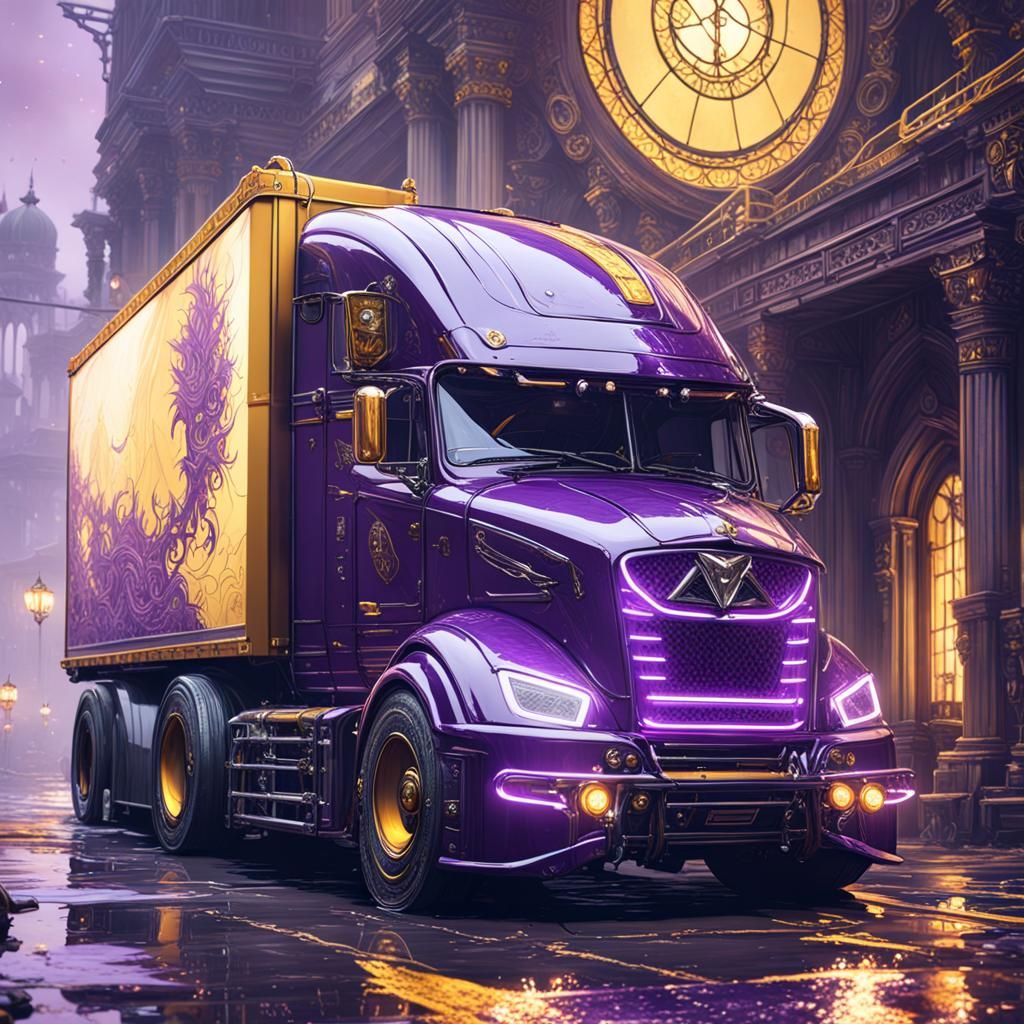 Fantasy Truck Concept Art in 8K Resolution