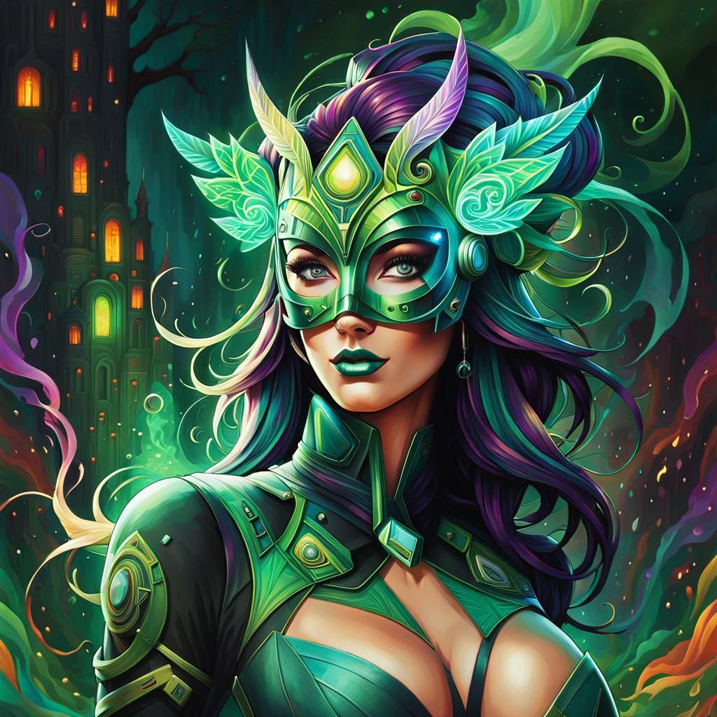 Psychedelic cubist mask.