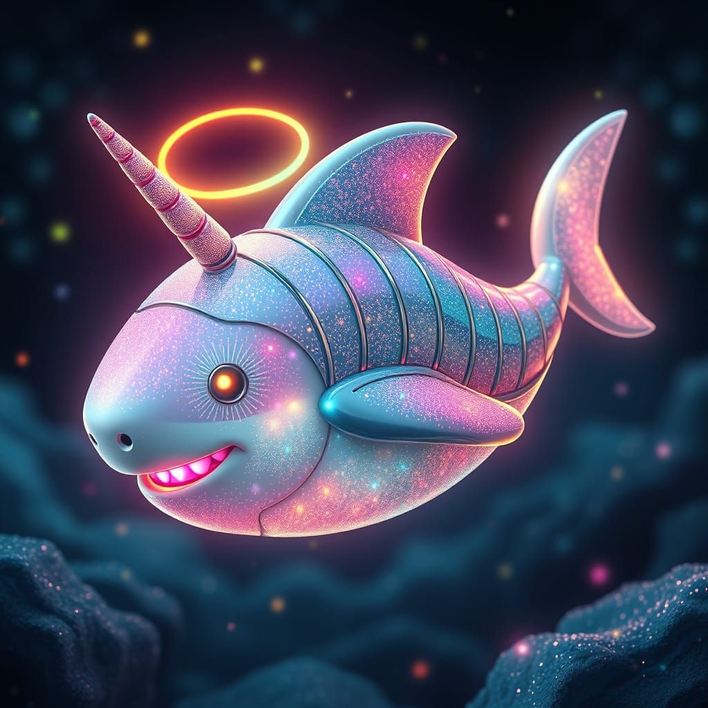 Sparkly Sea-Hamster Radiating Unicorn Friendship