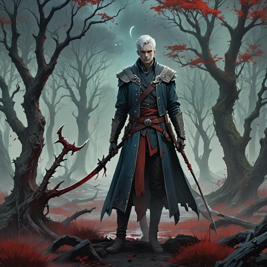 Shadar Kai Warrior in a Blood Grove