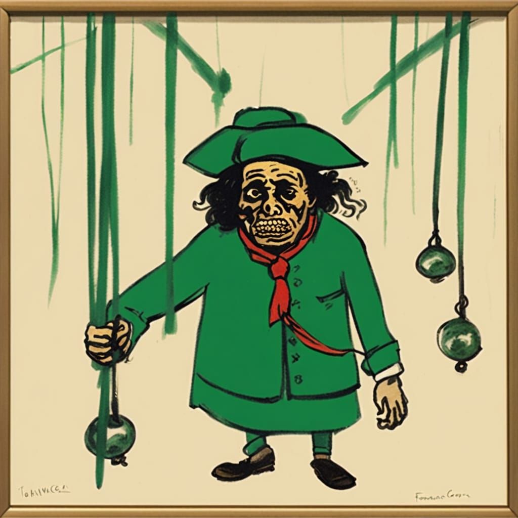 Surreal Nightmare Scene in Goya & Goncharova Style