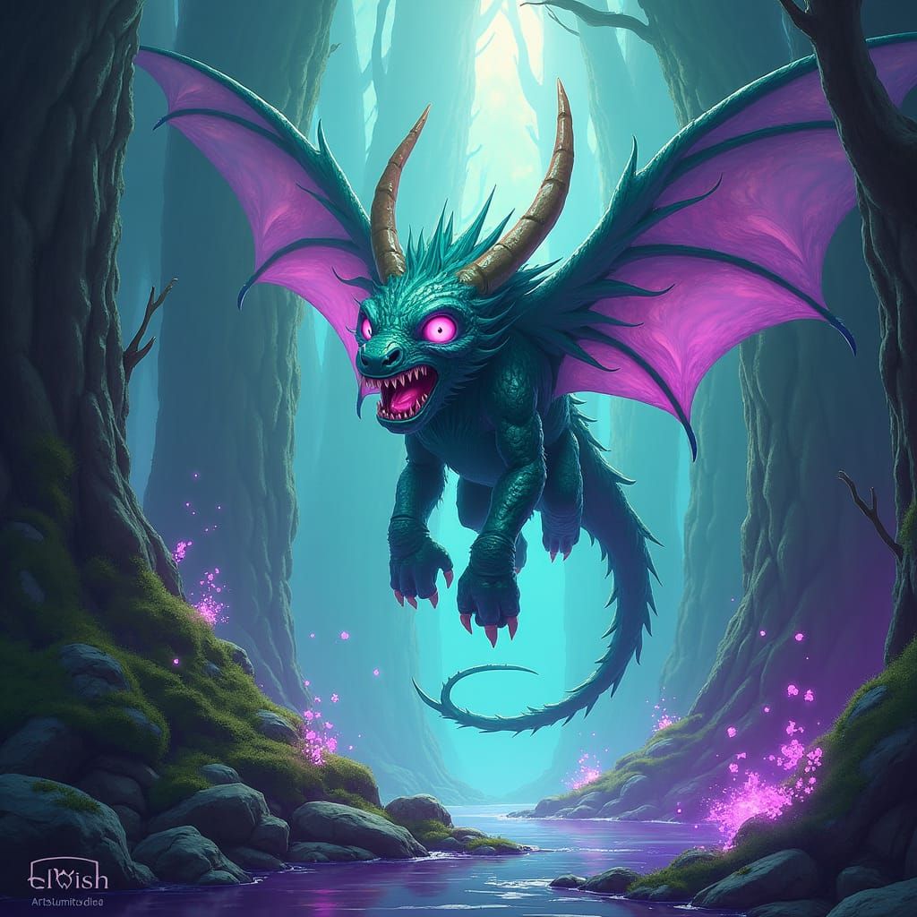 Mystical High-Fantasy Splash Screen as Detailed Digital Art