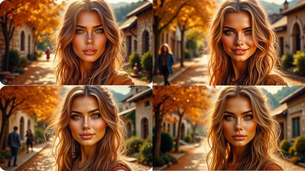 Romanian Woman Portrait in Golden Autumn Light