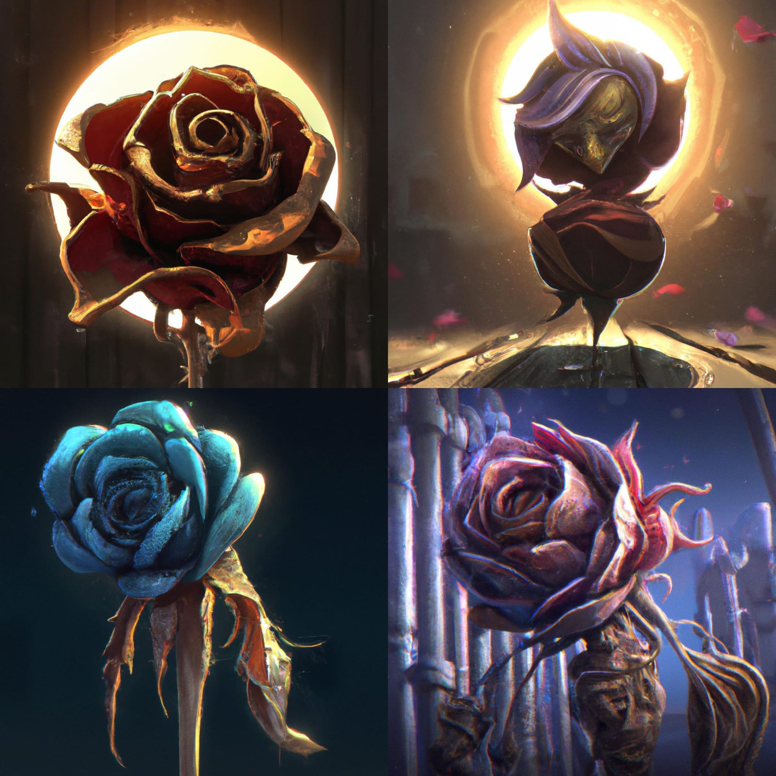 Dried Rose: Cinematic Digital Illustration