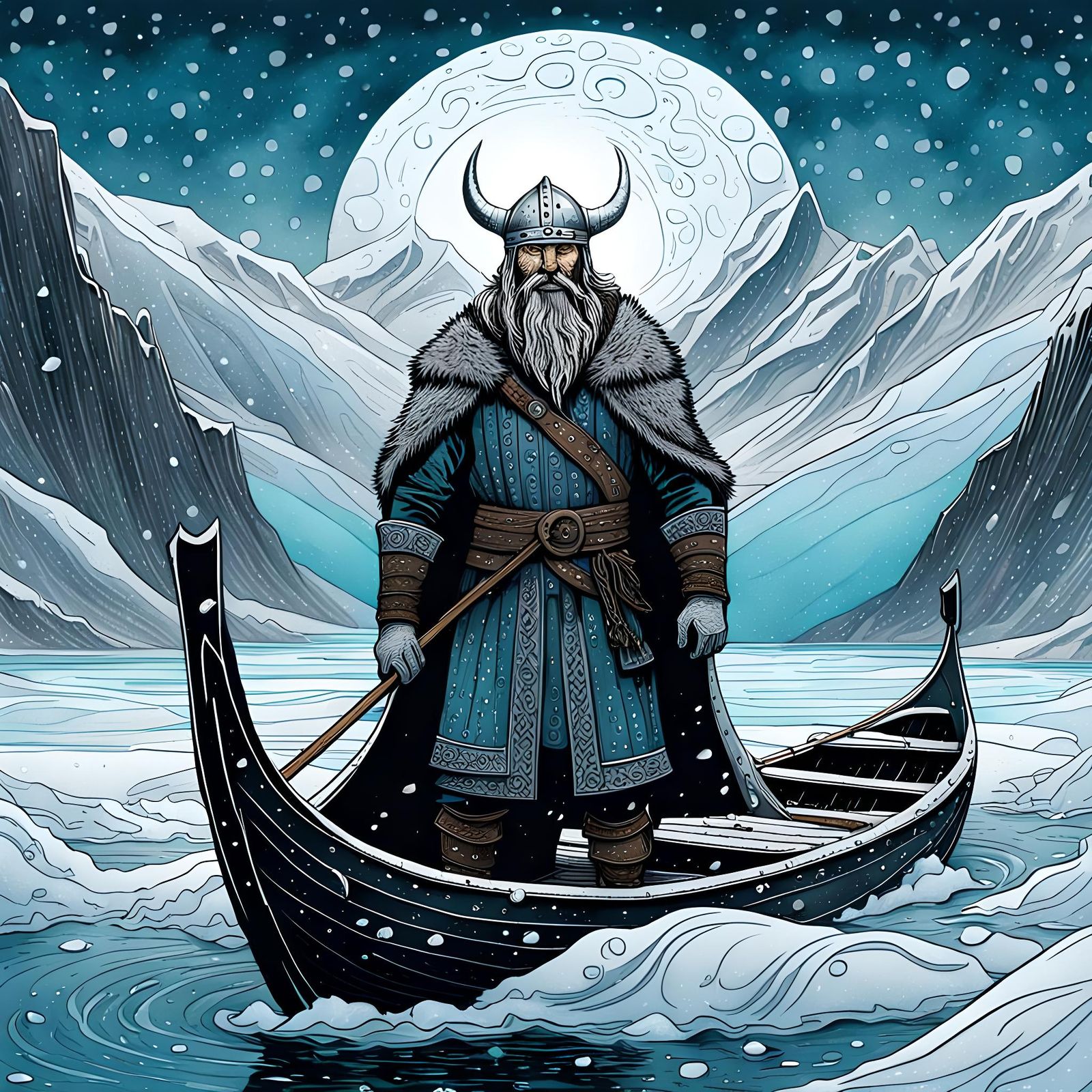 The man called the  snow piercer with a extremely big fur co...