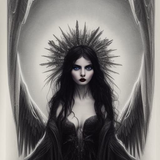 Spectre with Black Wings: Fantasy Magazine Cover Art