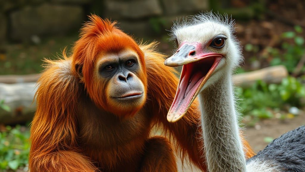 Outrageous Orangutan Outlaw Outwits Ostrich Outlaw