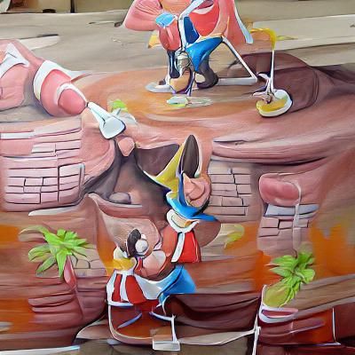 Pinocchio's Donkey Transformation: A Detailed Scene