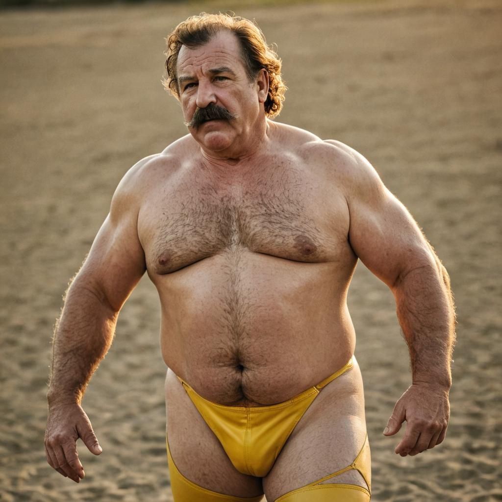 Golden Hour: Defiant Wrestler in Sports Photography