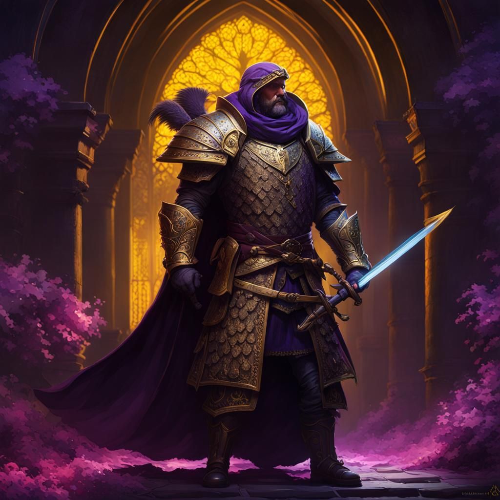 Pangolin Knight in Dark Fantasy Style