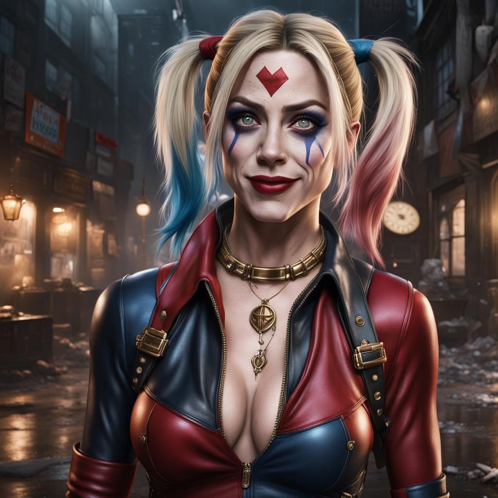Jennifer Aniston as Harley Quinn, Detailed Matte Painting