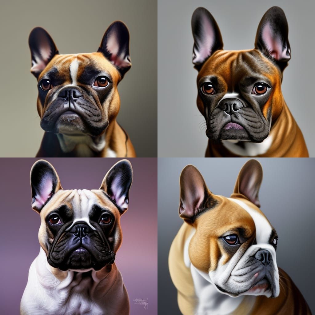 Fine Art Portrait of a French Bulldog