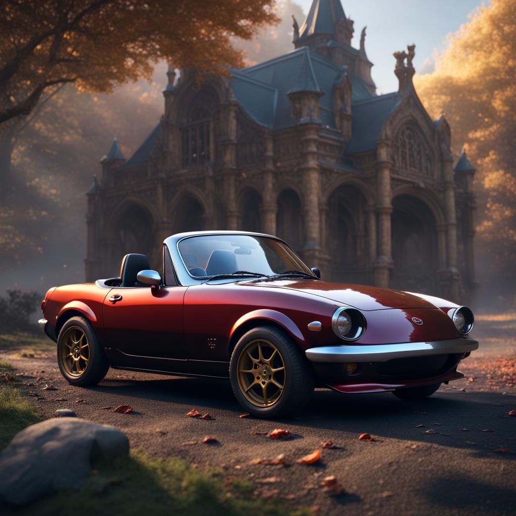 Classic Mazda Miata Detailed Matte Painting