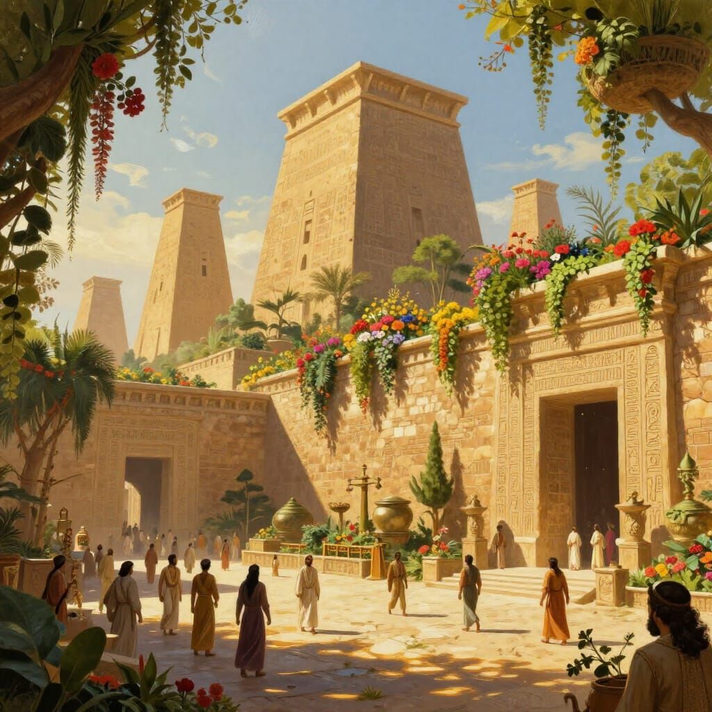 Epic Ancient Babylon: Ziggurats, Gardens, and Bustling Stree...
