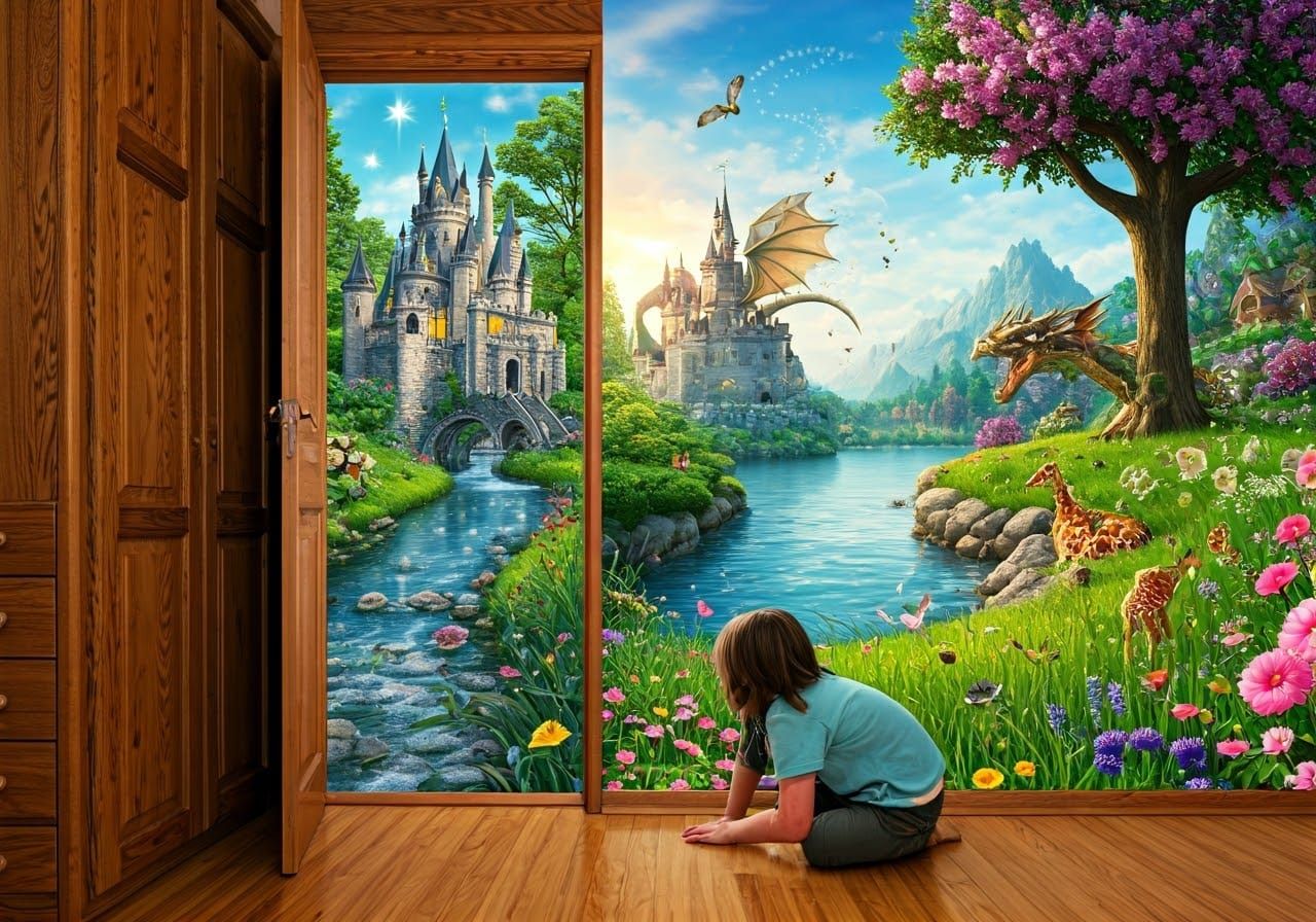 Fantasy Garden Blends with Child's Bedroom