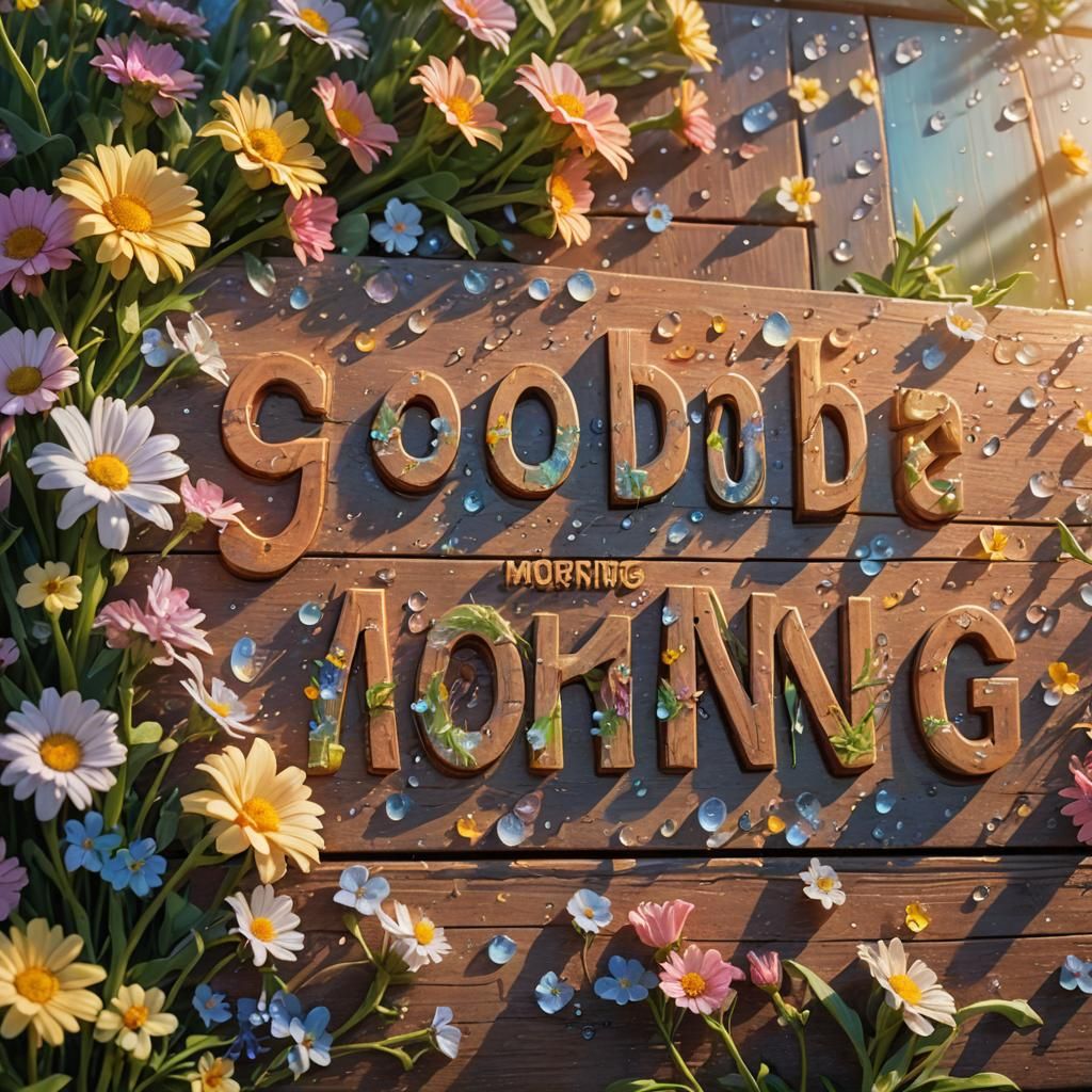 Fresh Flowers and Good Morning in Digital Art