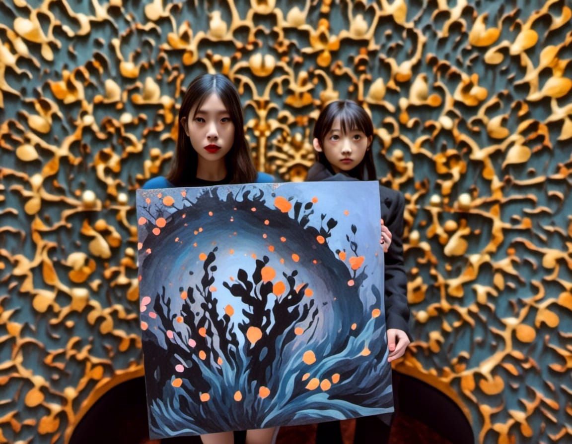 Ghostly Grady Twins in Impressionistic Watercolor Style