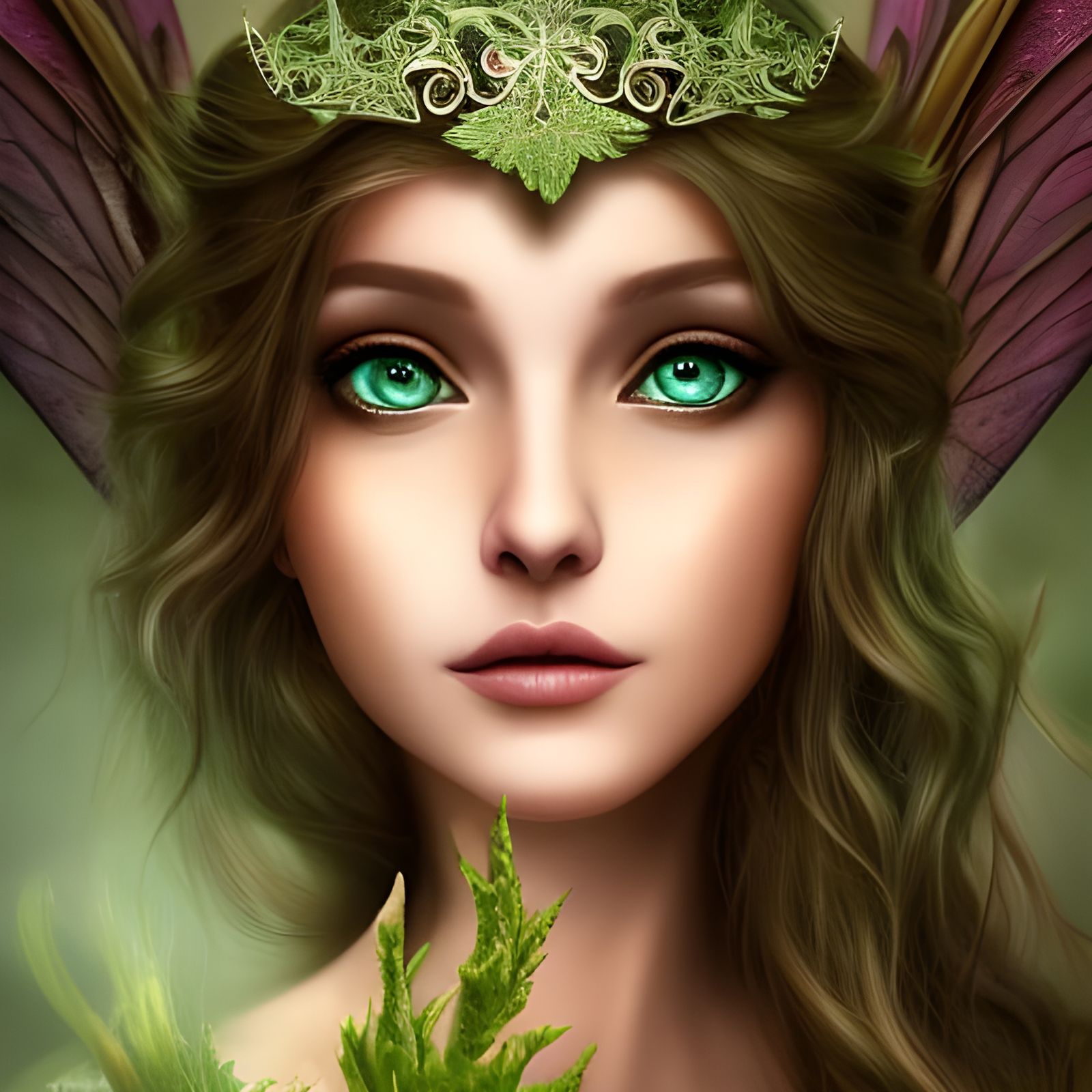 Beautiful Faerie Princess in Hyper-Realistic Digital Paintin...