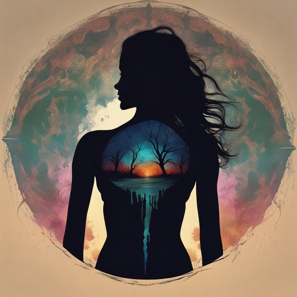 Silhouette of Self-Care: A Detailed Matte Painting