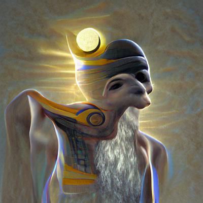 Egyptian Moon God Khonshu Astral Illustration