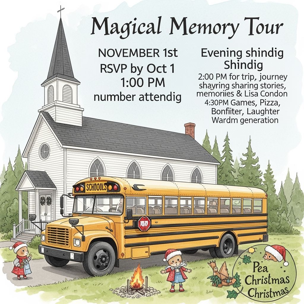 Magical Memory Tour: Whimsical Christmas Flyer Design