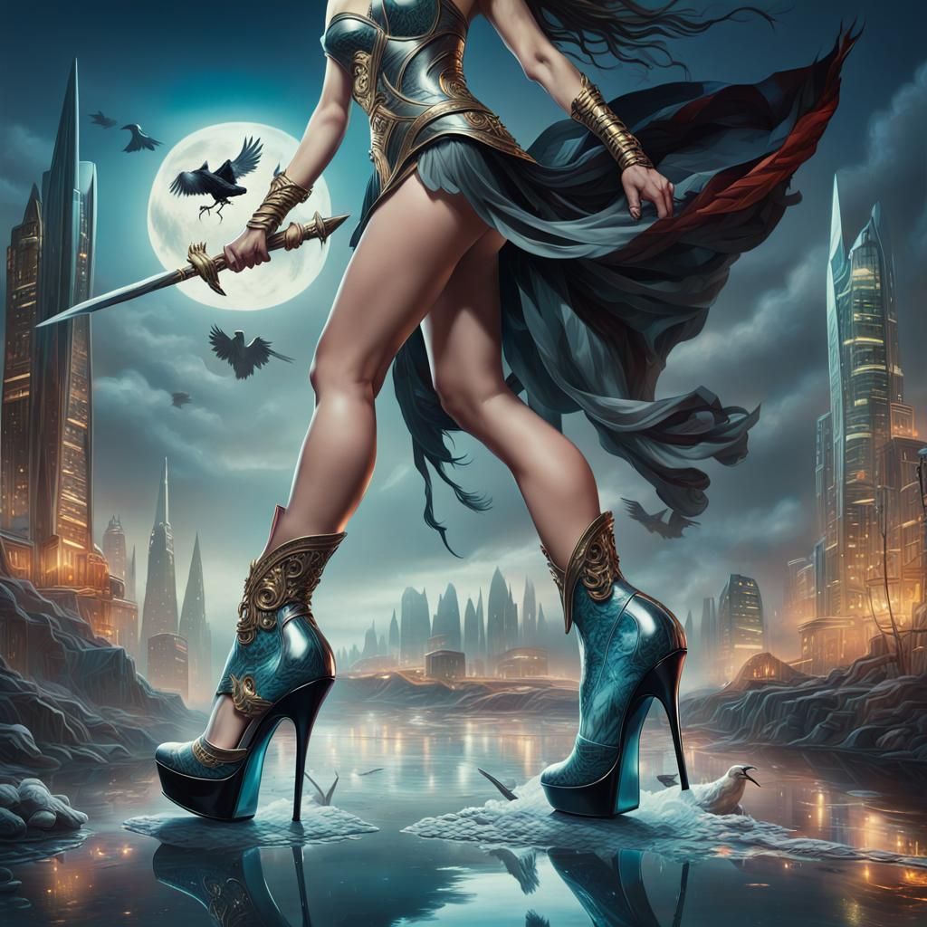 Viking Women Battle in Glass Heels