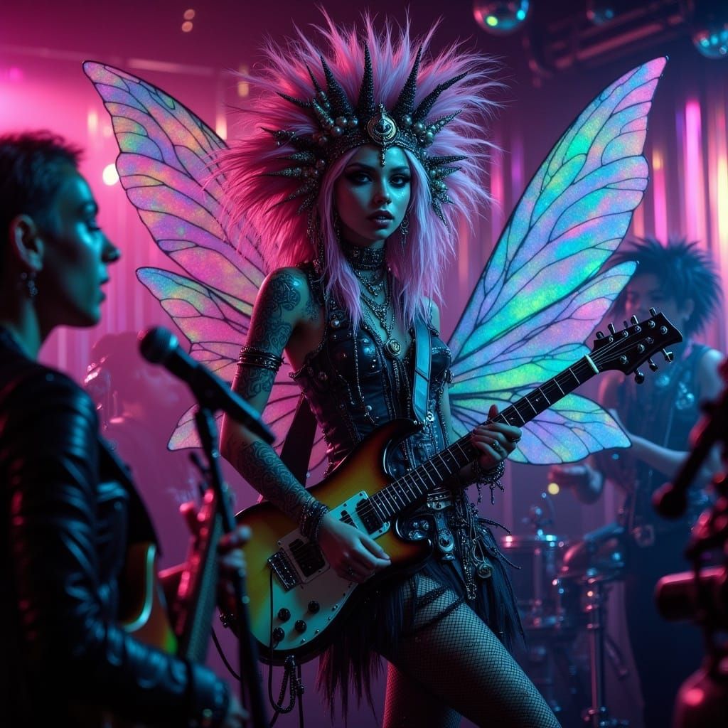 Fairy Punk Rocker Plays 1980s London Club