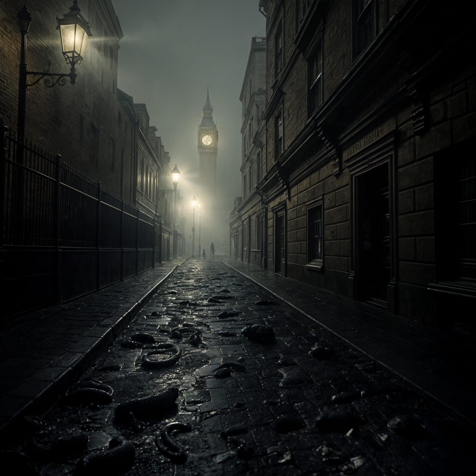Dark London street
