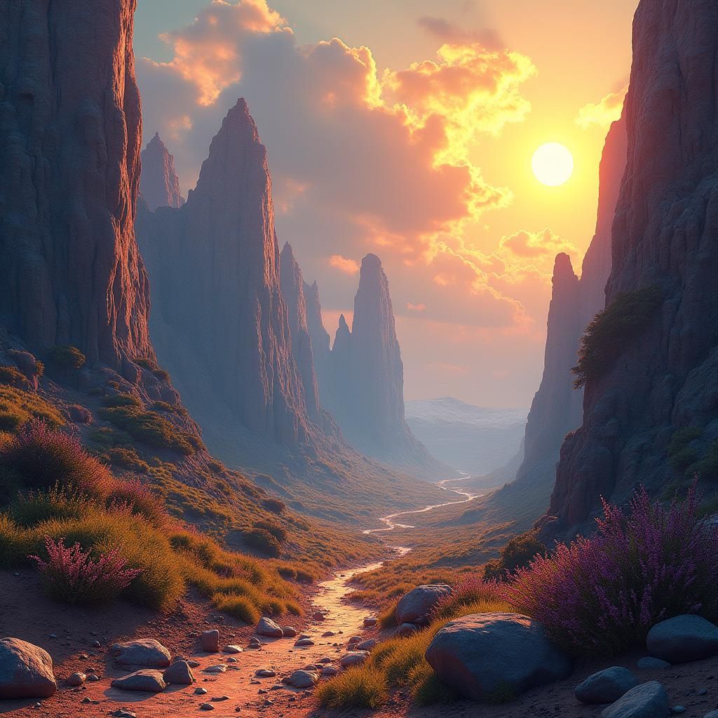 Surreal Fantasy Landscape in 8k Resolution