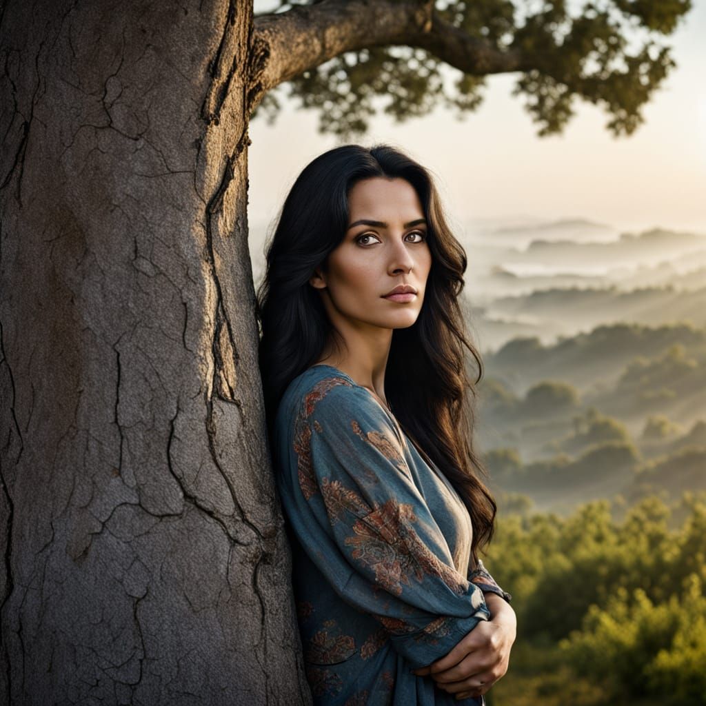 A Serene Italian Beauty in Dawn's Warm Light