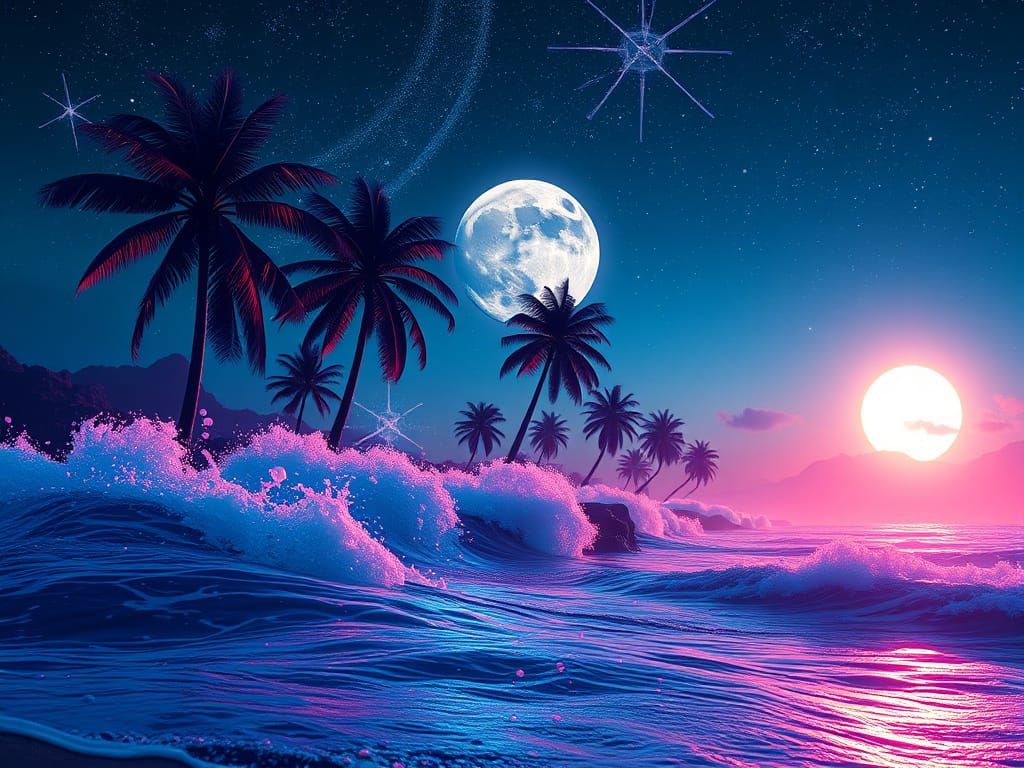 Cyberpunk Dreamscape at Dusk