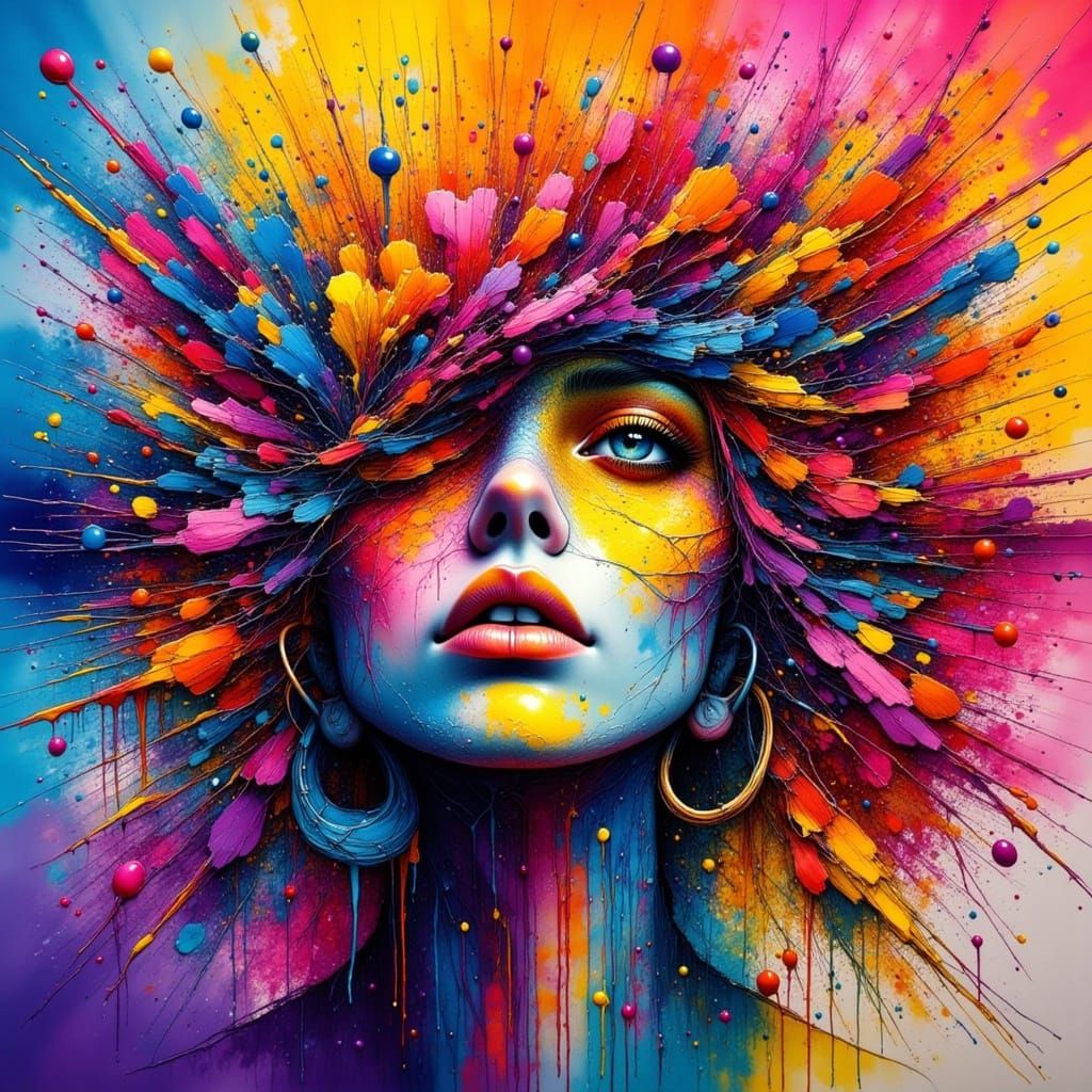 Hyperreal Ink Art in Vibrant Colors