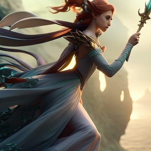 Ethereal Fairy with Opalescent Wings in Hyperreal Detail