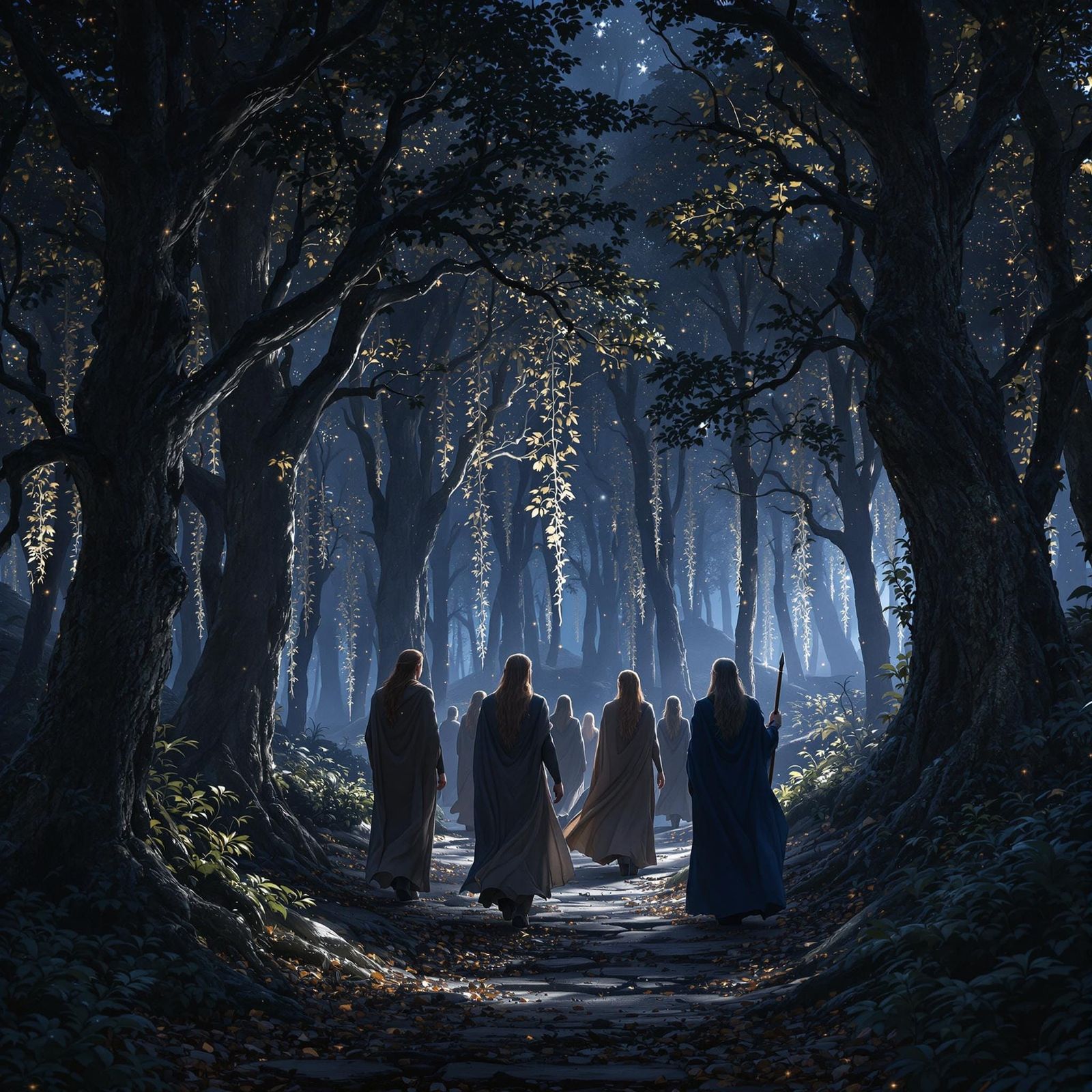 Elven Departure from Middle-earth: A Cinematic Vision