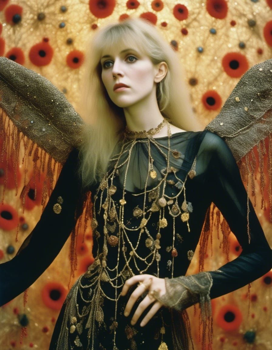 Stevie Nicks in Klimt-Inspired Art Nouveau Style
