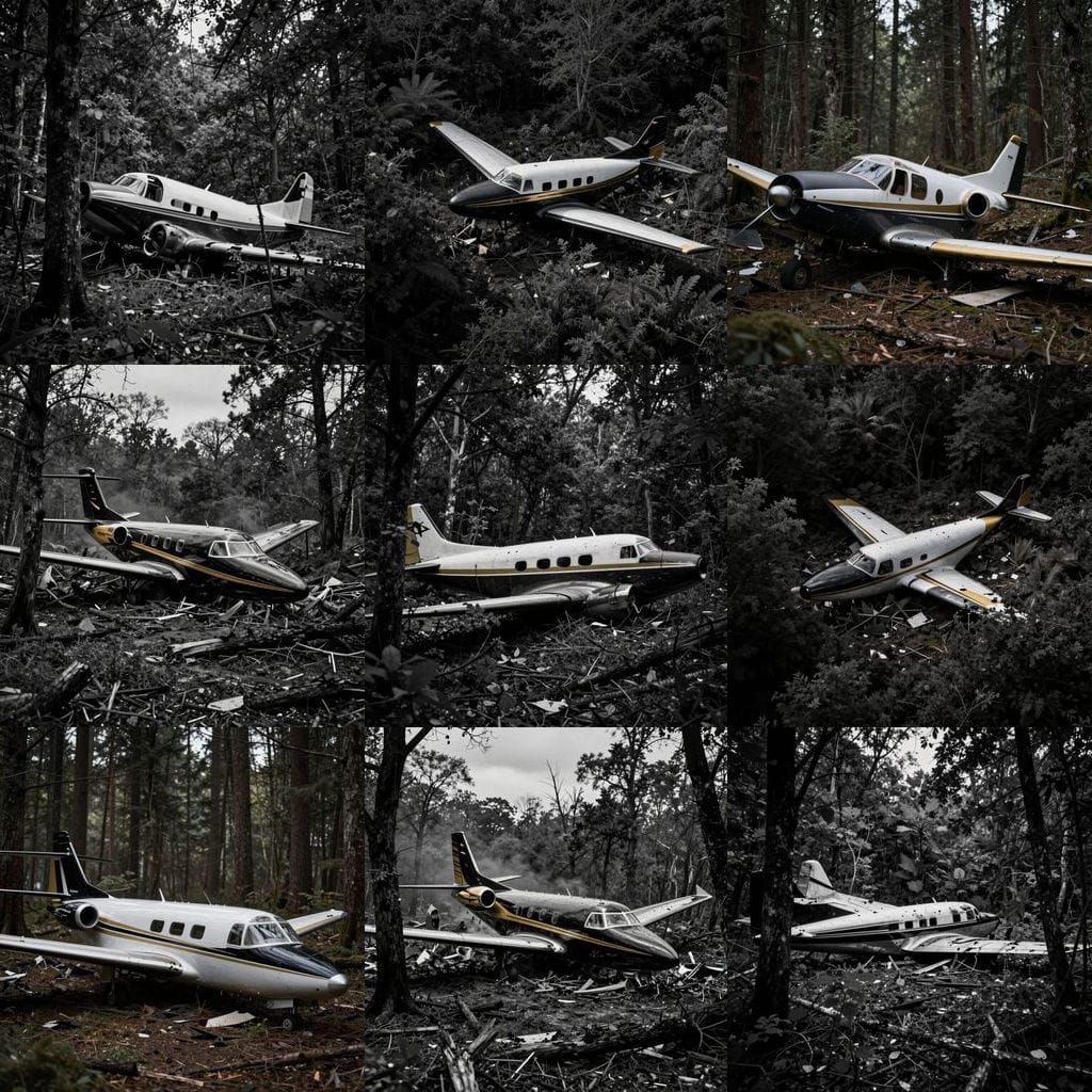 Realistic Beechcraft Plane Crash in Forest