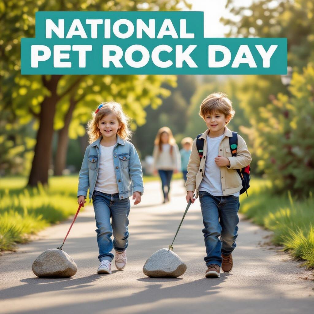 National Pet Rock Day: Kids Walk Pet Rocks