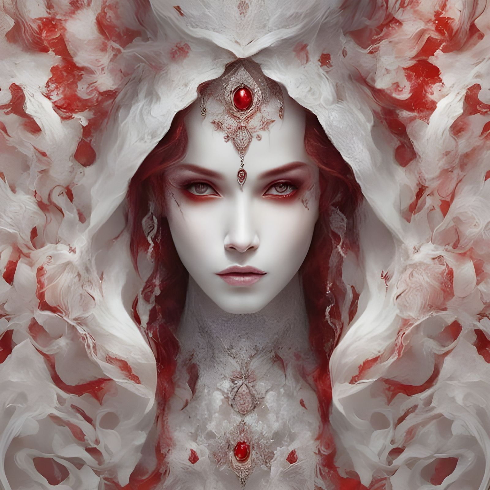 Porcelain Faced Ghost Girl Portrait