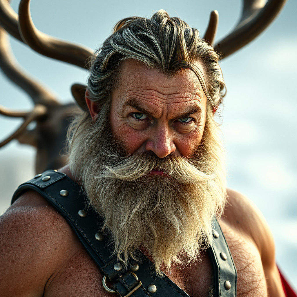 Rugged Santa Claus in Cinematic Lighting