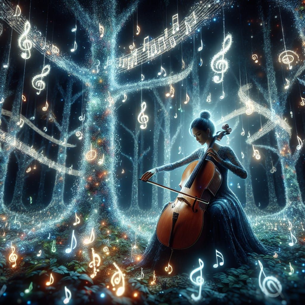 Bioluminescent Forest Concert: Cello Music in the Dark