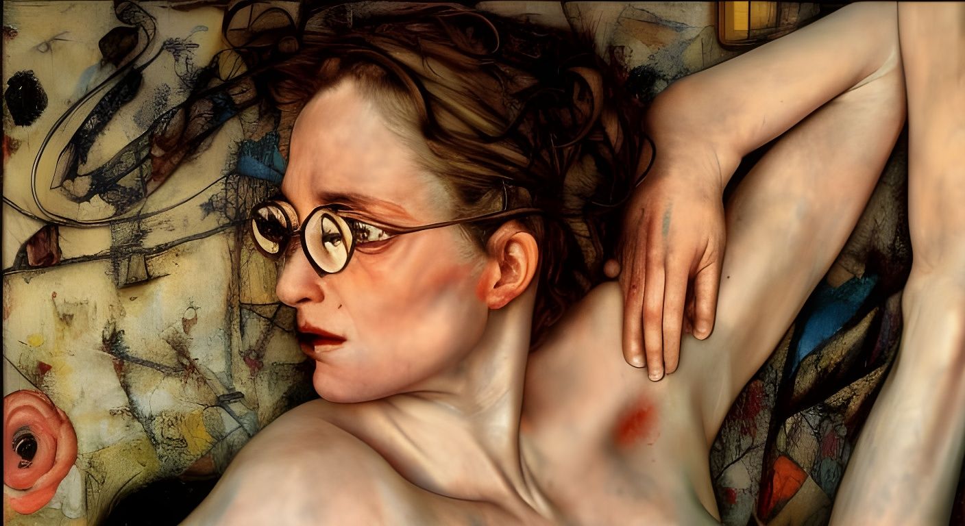 Indifferent Figures in Solarpunk Style