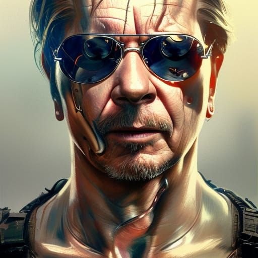Terminator Portrait in Photorealistic Cinematic Style