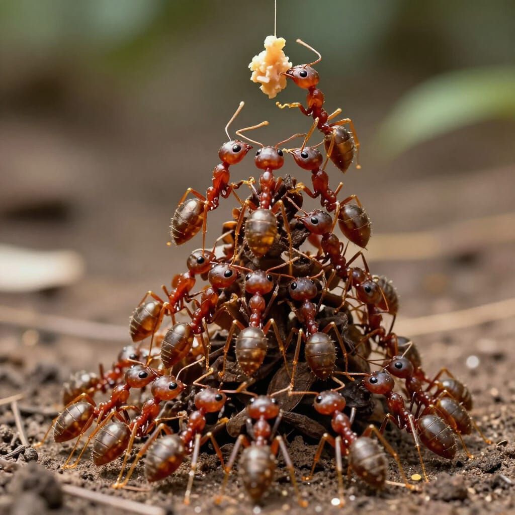 Tower of ants