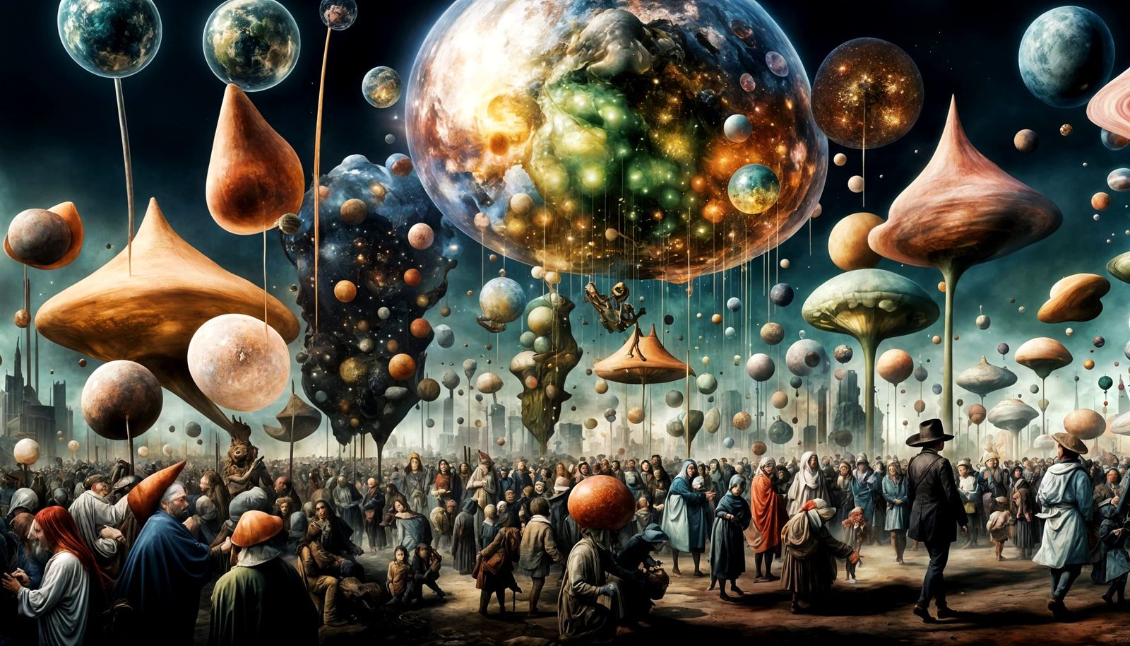 Bosch's Garden of Delights: Alien Characters in Cityscape