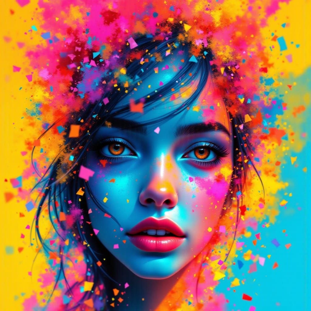 Abstract Digital Art with Vibrant Colors