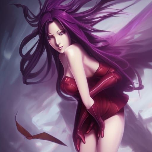 Raynare Dancing: Hyperdetailed Digital Portrait