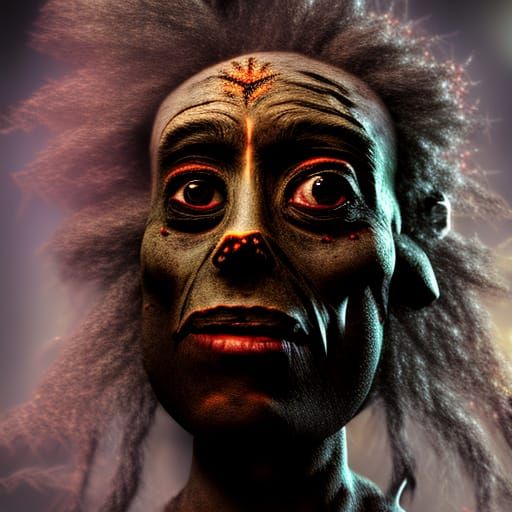 Shrunken Head Warlock Voodoo Doll in Carmia Nebula