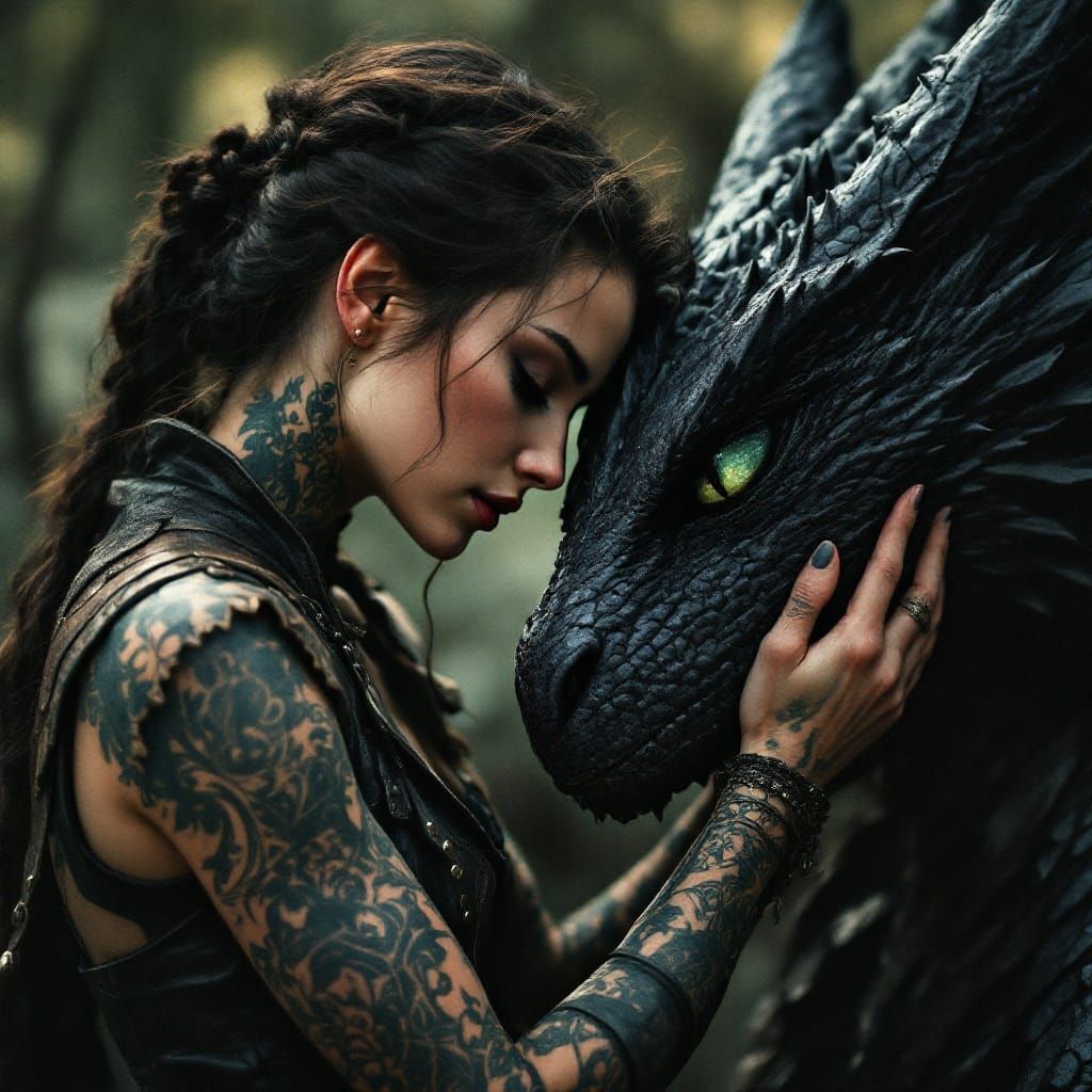 Ethereal Dragonrider in Cinematic Portrait