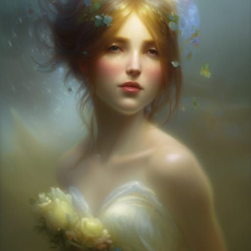 Ethereal Fantasy Portrait of a Mysterious Woman